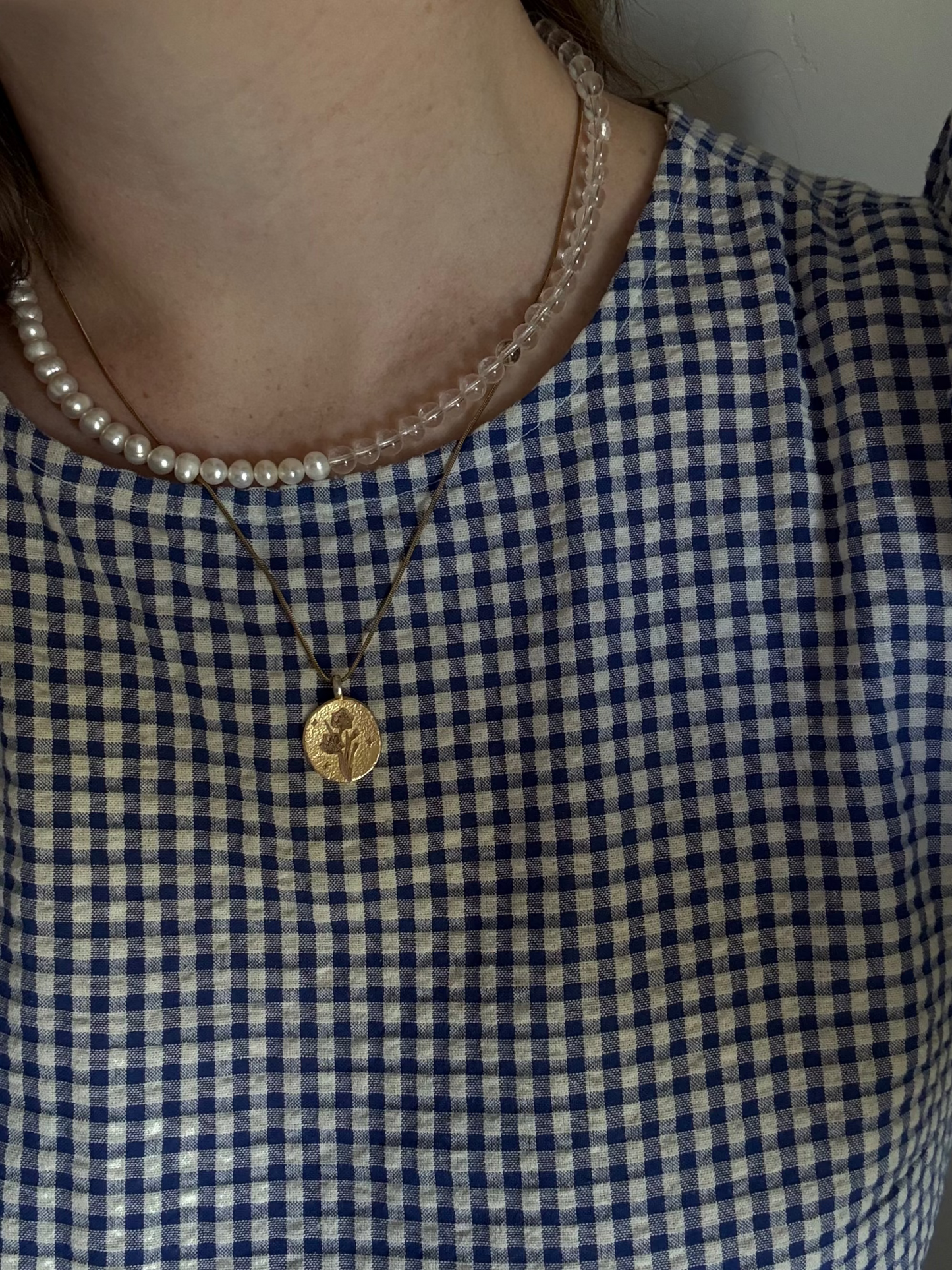 Quartz & Pearl Necklace