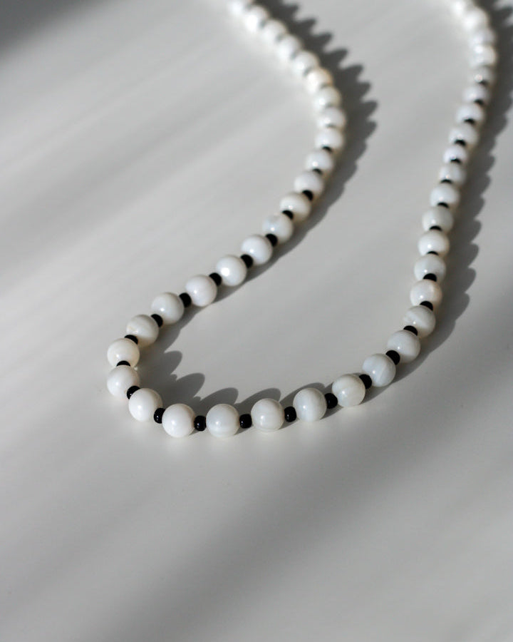Black & White River Shell Necklace