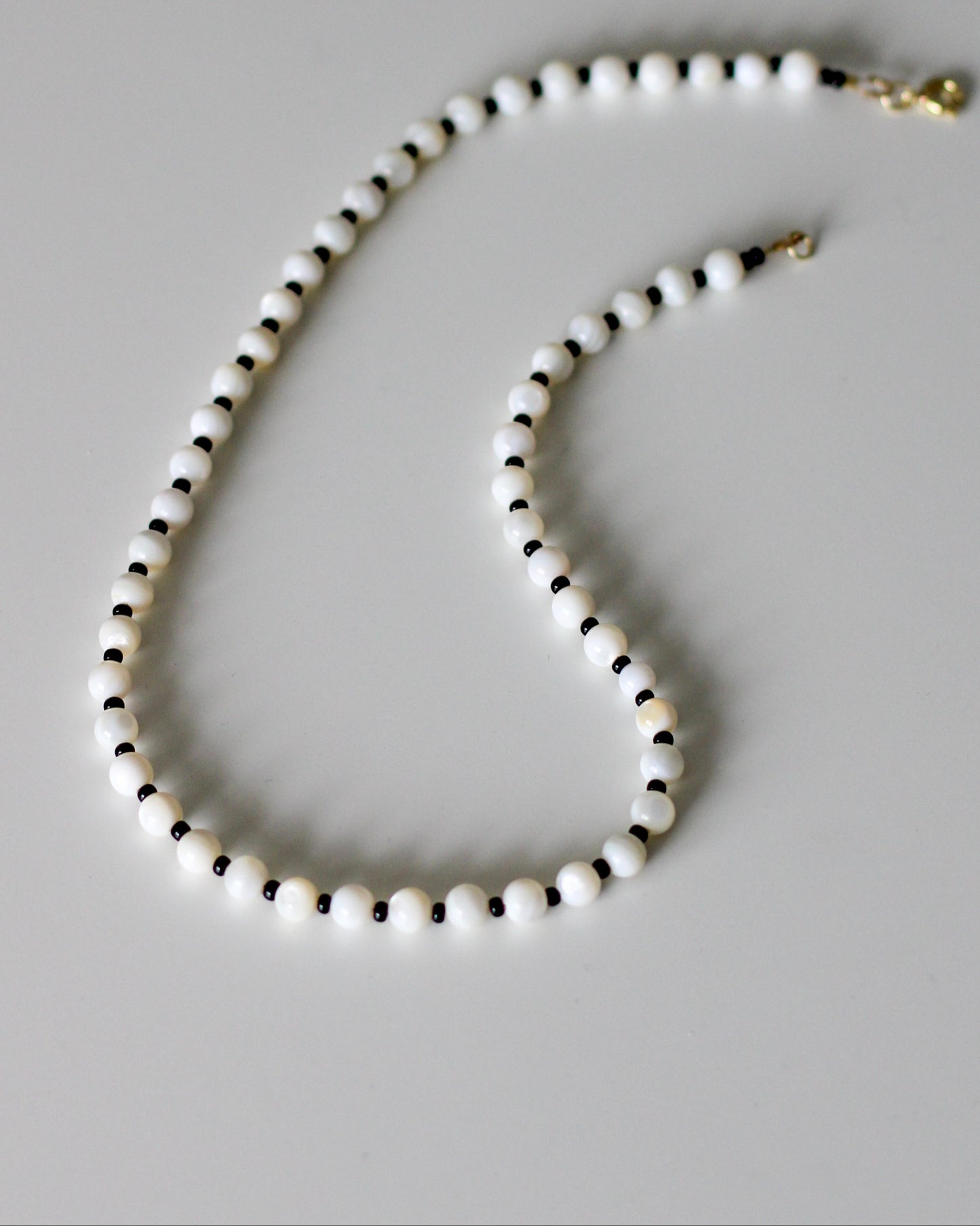 Black & White River Shell Necklace