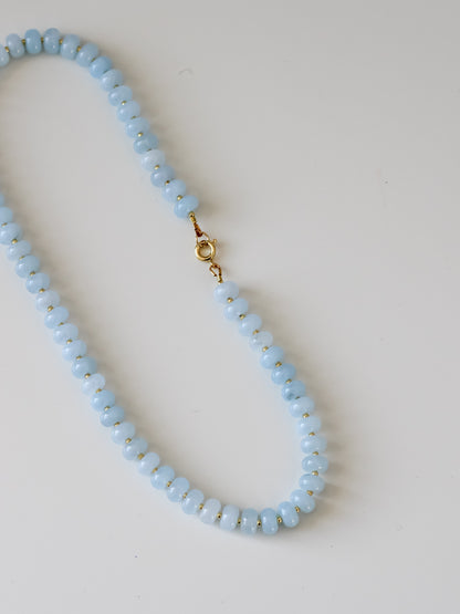 Baby Blue Jade Gemstone Necklace