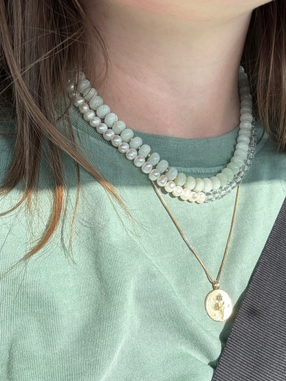 Quartz & Pearl Necklace