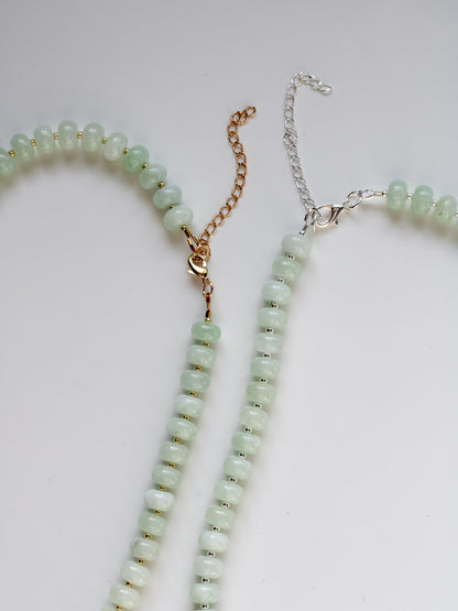 Light Green Jade Gemstone Necklace