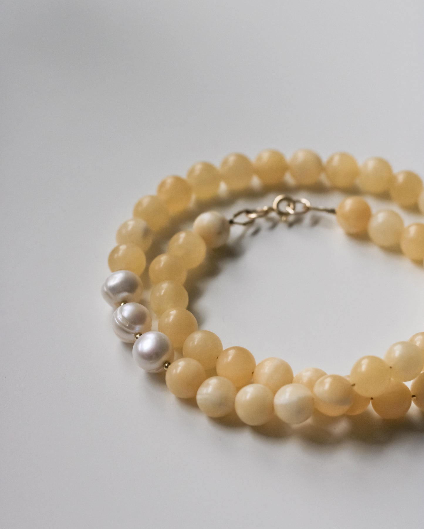 Yellow Jade Gemstone Necklace