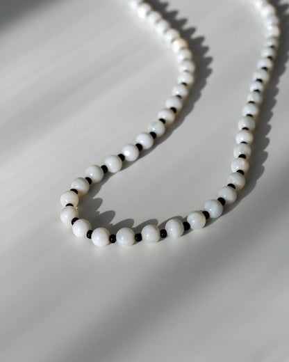 Black & White River Shell Necklace